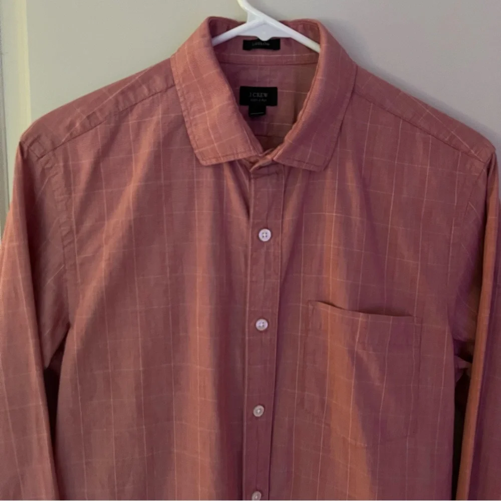 J. Crew mens long sleeve 100% cotton button down shirt | size medium